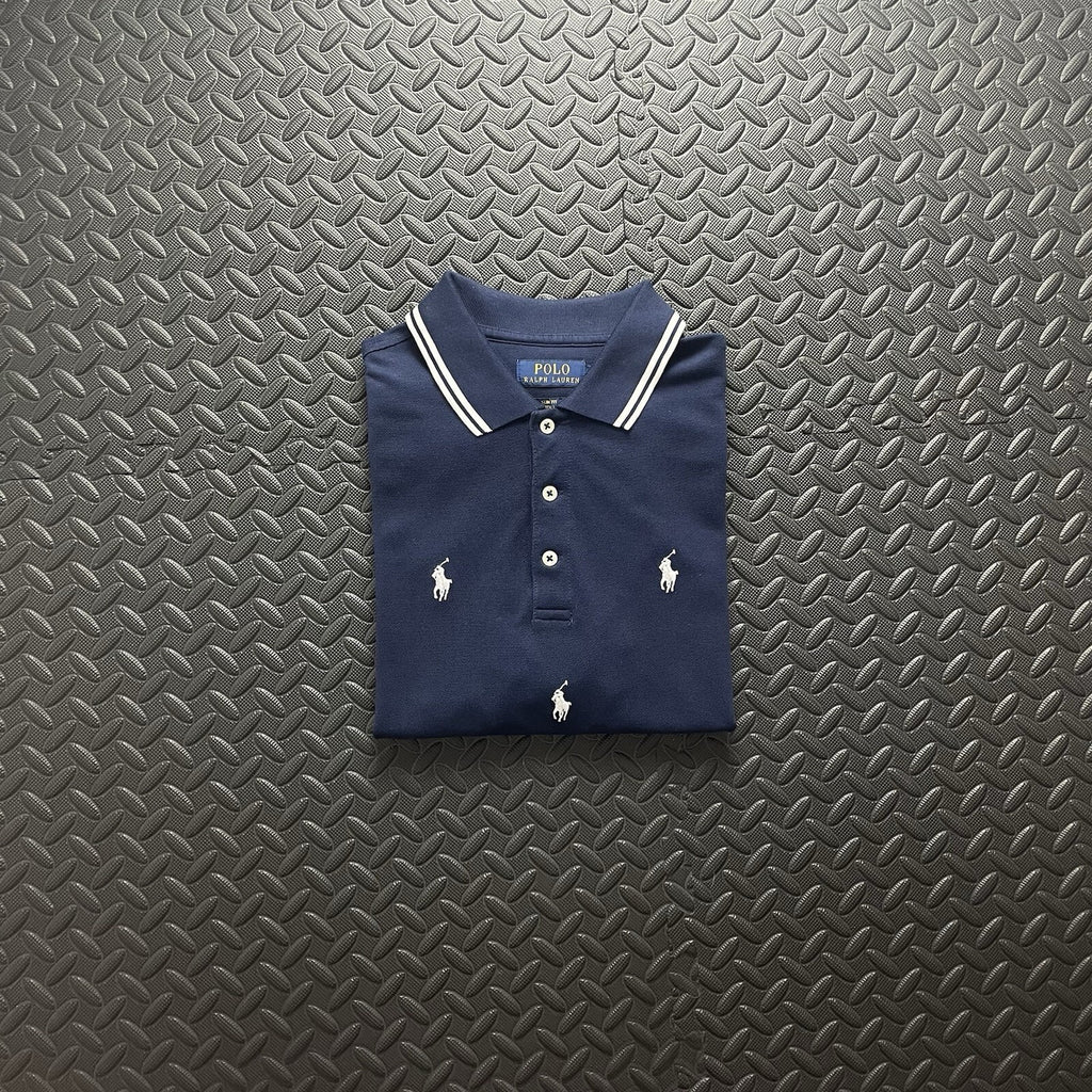 Ralph Lauren Navy Blue Polo Shirt | Men’s Slim Fit M